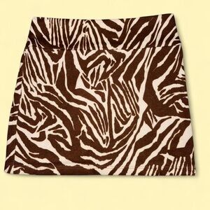 Y2K Chic Zebra Print Mini Skirt